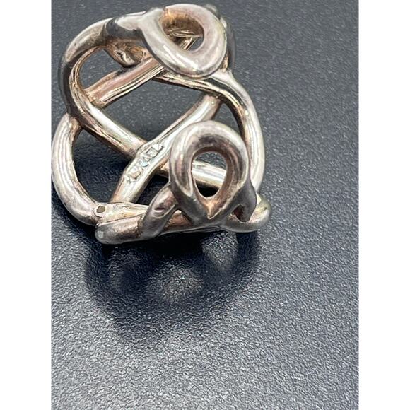 Israel Sterling Silver Wide Crisd Cross Ring Sz 8 - Picture 6 of 8